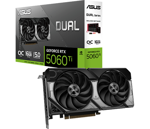 כרטיס מסך ASUS Dual GeForce RTX 5060 Ti 16GB GDDR7 OC Edition