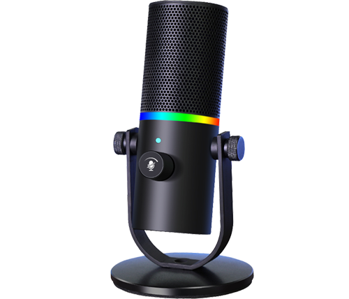 מיקרופון גיימינג קונדנסר חוטי עם תאורת RGB חיבור USB-C וכניסה לאוזניות  - Ivory Sound OU410 Hi-Res 