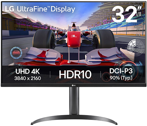 מסך מחשב 31.5 אינץ LG UltraFine 4K UHD HDR10 32UR550K-B