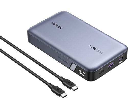סוללת גיבוי למחשב נייד 22.5W - נפח 20000mAh כולל יציאת USB-A ושני חיבורי USB-C - יוגרין Ugreen 