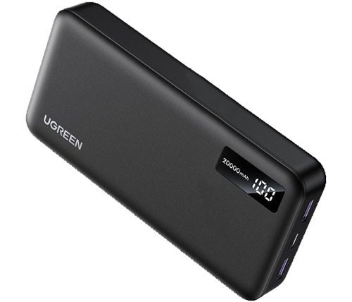 סוללת גיבוי ניידת 22.5W - נפח 20000mAh כולל יציאת USB-A ושני חיבורי USB-C - יוגרין Ugreen 