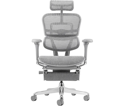 כיסא משרדי ארגונומי אפור עם הדום נשלף קיסר Keisar Ergohuman pro – משלוח חינם