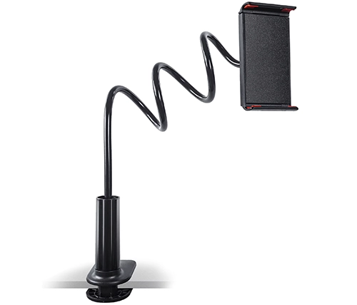 זרוע לסמארטפון ולטאבלט גמישה עם תופסן לשולחן או למיטה Ivory