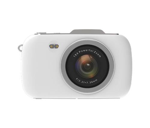 מצלמה דיגיטלית 64MP קומפקטית - וידאו 4K, מסך 2.8 אינץ, זום דיגיטלי x18 - צבע לבן - MIZUKI