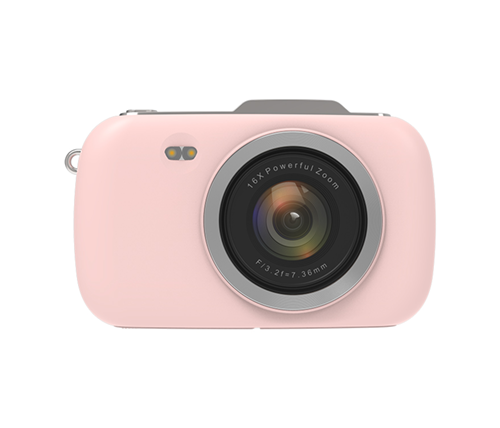 מצלמה דיגיטלית 64MP קומפקטית - וידאו 4K, מסך 2.8 אינץ, זום דיגיטלי x18 - צבע ורוד - Ivory Peripherals   