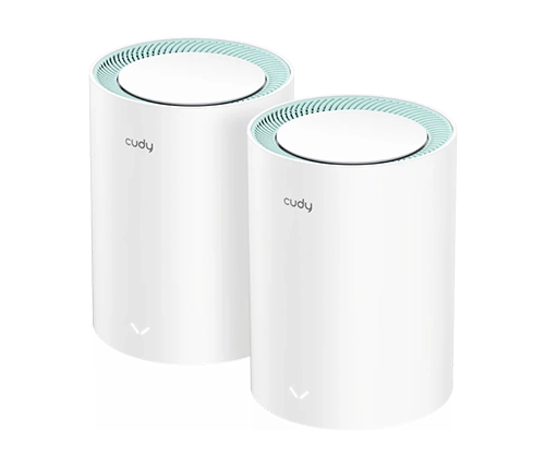 ראוטר מגדיל טווח קודי שתי יחידות Cudy Mesh System M1300 AC1200 Wi-Fi 5 כולל אפליקציה בעברית