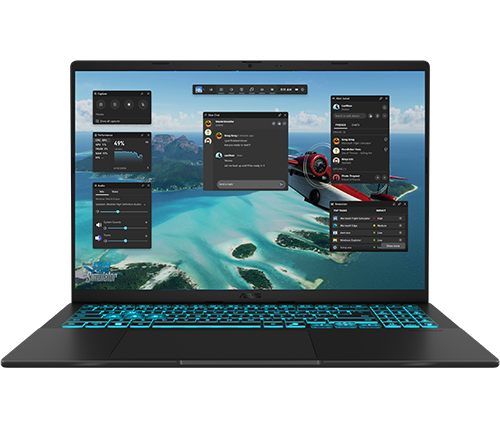 מחשב גיימינג נייד 16 אינץ ASUS V16 - מעבד Intel Core 7 240H - כונן 1TB - זכרון 16GB - כ.מסך GeForce RTX 3050 6GB