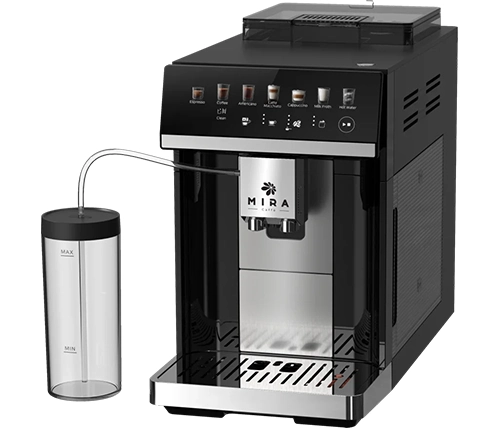 מכונת קפה אוטומטית GENUAROMA מבית MIRA בצבע שחור