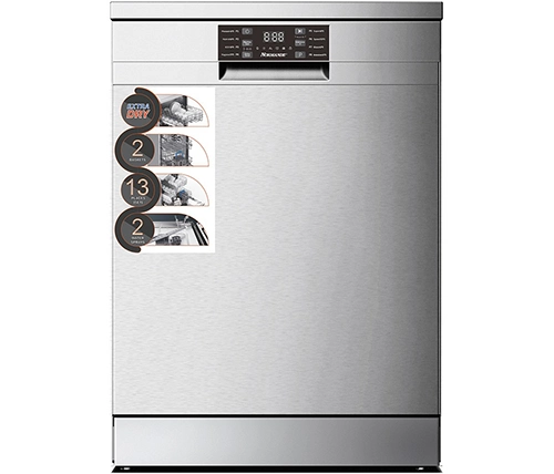 מדיח כלים רחב נורמנדה 13 מערכות כלים Normande ND-6528SS בצבע כסוף - משלוח חינם