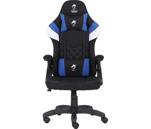 כיסא גיימינג דרגון בד שחור לבן וכחול Dragon ACE PRO – משלוח חינם