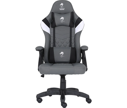 כיסא גיימינג דרגון בד אפור שחור ולבן Dragon ACE PRO – משלוח חינם