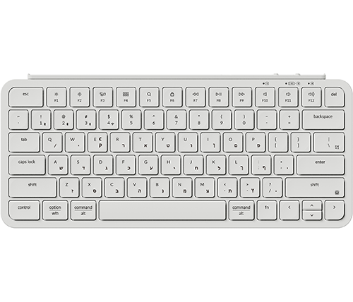 מקלדת אלחוטית Keychron B1 Pro Ultra-Slim Wireless עברית ואנגלית - צבע Ivory White
