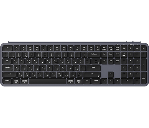 מקלדת אלחוטית Keychron B6 Pro Ultra-Slim Wireless עברית ואנגלית - צבע Space Gray