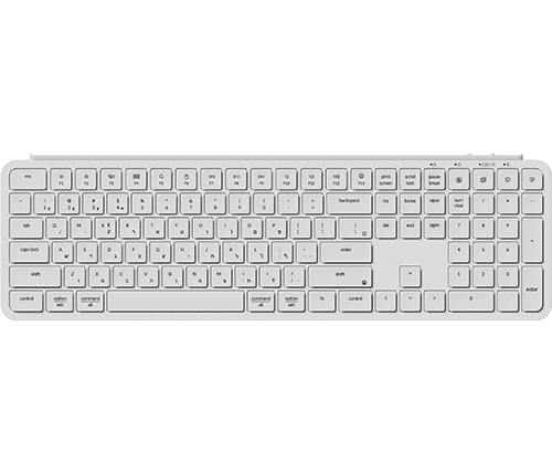 מקלדת אלחוטית Keychron B6 Pro Ultra-Slim Wireless עברית ואנגלית - צבע Ivory White