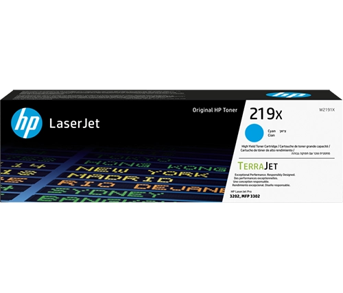 טונר למדפסת לייזר HP בצבע ציאן 219X LaserJet (W2191X)