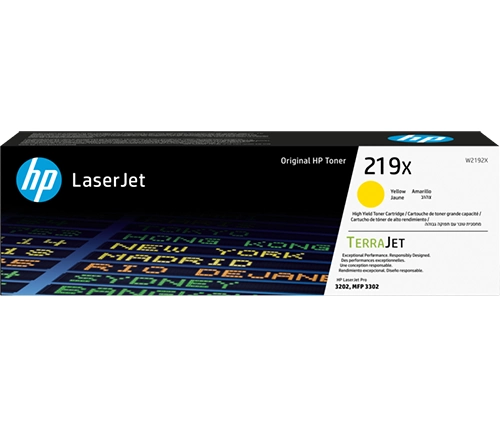 טונר למדפסת לייזר HP בצבע צהוב 219X LaserJet (W2192X)