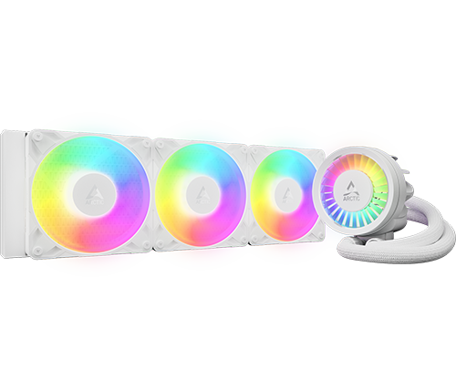 קירור נוזלי למעבד Arctic Liquid Freezer III Pro 360 A-RGB 360mm בצבע לבן