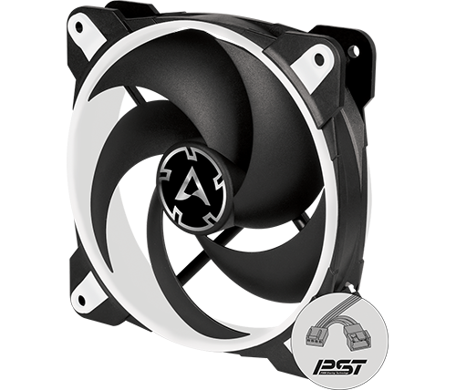 מאוורר למארז 12 ס"מ Arctic BioniX P120 בצבע שחור ולבן