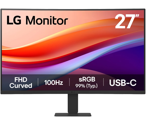 מסך מחשב קעור 27 אינץ  LG 27U421A 100Hz VA USB-C 15W