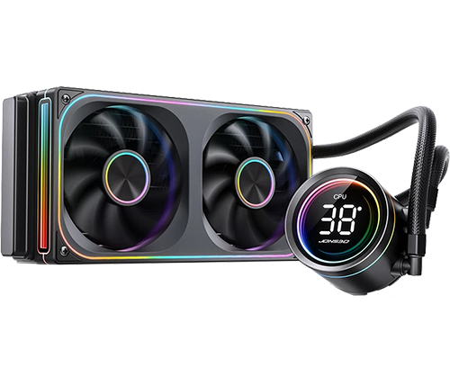 קירור נוזלי למעבד עם צג טמפרטורה Jonsbo TH-240 Black ARGB 240mm בצבע שחור