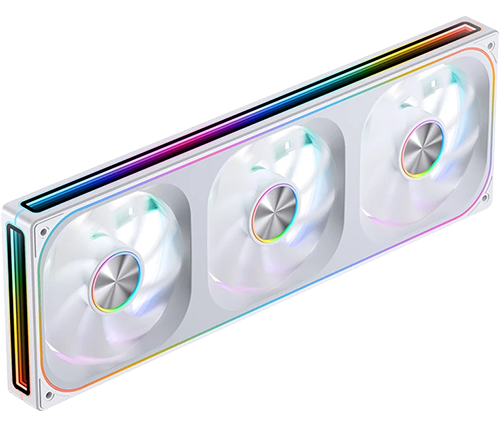 מאוורר למארז 3 ב-1 Jonsbo ZA-360W ARGB - בגודל 12 ס''מ - צבע לבן