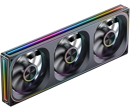 מאוורר למארז 3 ב-1 Jonsbo ZA-360W ARGB - בגודל 12 ס''מ - צבע שחור