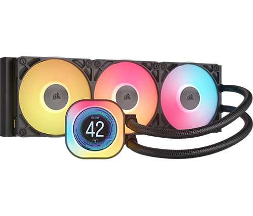 קירור נוזלי למעבד עם מסך Corsair iCUE LINK TITAN 360 RX LCD 360mm בצבע שחור