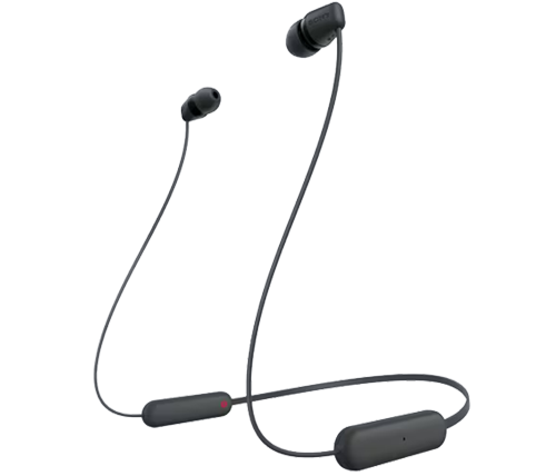 אוזניות בלוטוס אלחוטיות סוני - קלות משקל לספורט - צבע שחור - SONY In-Ear IV-WIC100B