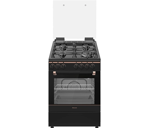 תנור אפיה משולב כיריים גז נורמנדה 60 ליטר Normande ND-6060ERSG 60x60 שחור מט – משלוח חינם