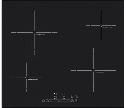 כיריים אינדוקציה תלת פאזי 4 להבות 60 סמ זכוכית שחורה נורמנדה Normande ND-6555 – משלוח חינם