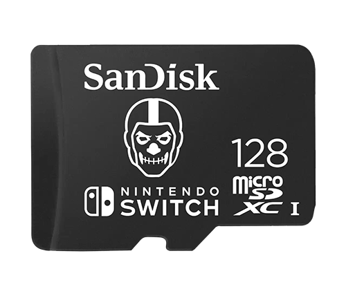 כרטיס זכרון לנינטנדו SanDisk Micro SDXC UHS-I Fortnite - דגם SDSQXAO-128G-GN6ZG - נפח 128GB