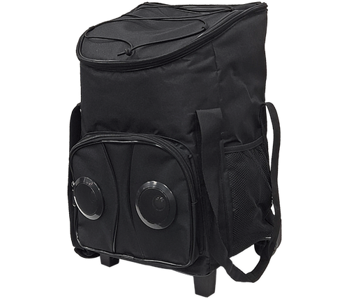 תיק צידנית טרולי עם רמקולים בלוטוס מובנים Boxer Bluetooth - צבע שחור