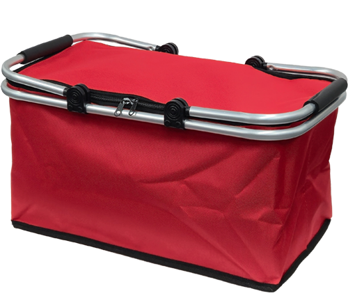 תיק צידנית עם ידית מתכת Boxer - בצבע אדום