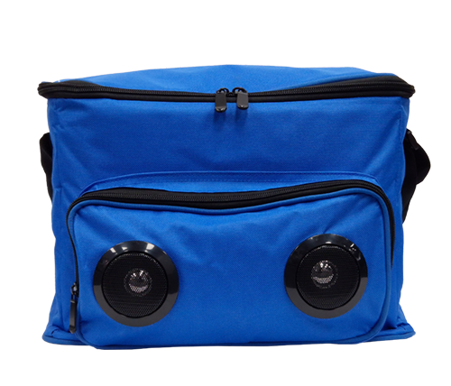 תיק צידנית עם רמקולים בלוטוס מובנים Boxer Bluetooth - בצבע כחול