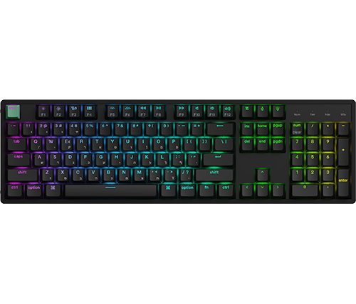 מקלדת אלחוטית מכנית Keychron K10 HE Magnetic Switch RGB בצבע שחור