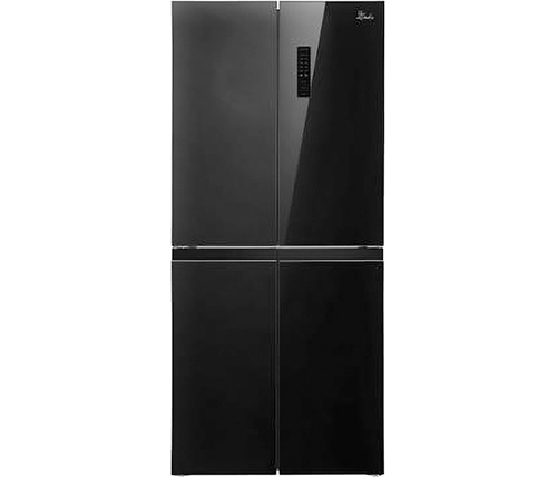 מקרר 4 דלתות 360 ליטר No Frost אינוורטר זכוכית שחורה זקש EF-560B – משלוח חינם