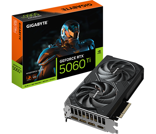 כרטיס מסך Gigabyte GeForce RTX 5060 Ti WINDFORCE OC 16GB GDDR7
