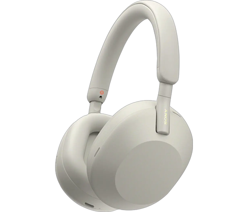 אוזניות סוני בלוטוס אלחוטיות - מבטלות רעשים כולל חיבור 3.5 mm - צבע כסוף - Sony WH1000XM5B