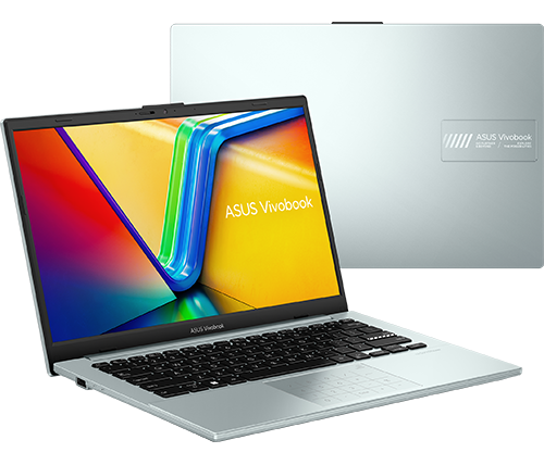 מחשב נייד ASUS Vivobook Go 14 – מעבד i3-N305 – כונן 256GB UFS – זכרון 8GB – מ.גרפי Intel UHD Graphics – צבע Green Gray