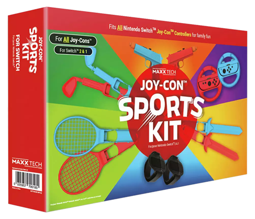 מציאון - ערכת אביזרים לשלטי Joy-con - ערכה 12 ב-1 מתאים ל- נינטנדו סוויץ 1 ו 2 - Maxx Tech Joy-Con Kit - מוחדש