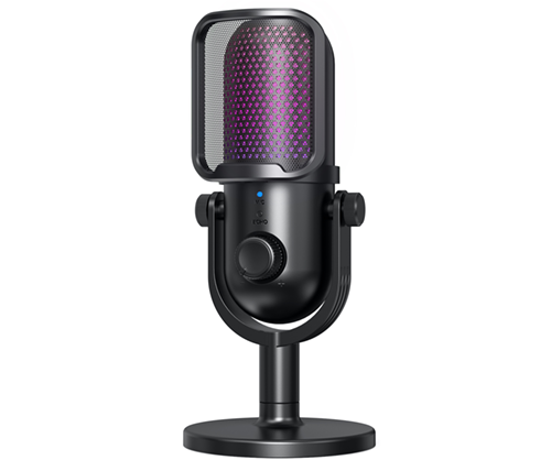 מיקרופון גיימינג קונדנסר - תאורת RGB חיבור USB-C וכניסה לאוזניות  - Ivory Sound ZTD39