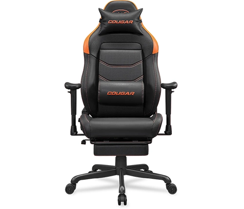 כיסא גיימינג קוגר שחור וכתום עם הדום נשלף Cougar EXPLORE NEO – משלוח חינם
