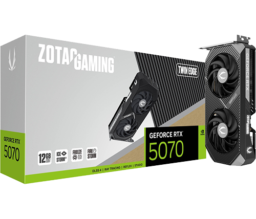 כרטיס מסך ZOTAC GAMING GeForce RTX 5070 Twin Edge 12GB GDDR7