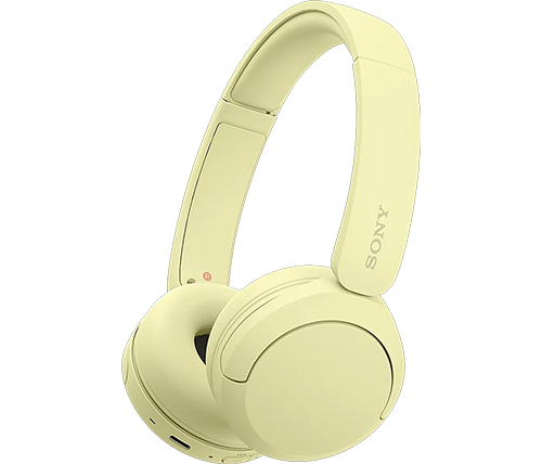 אוזניות סוני בלוטוס אלחוטיות - לסמארטפון עם מיקרופון - צבע צהוב - Sony WHCH520Y