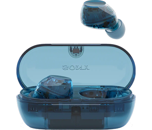 אוזניות בלוטוס אלחוטיות סוני - מבטלות רעשים עם סוללה חזקה - צבע כחול שקוף - SONY In-Ear WF-C710NBL