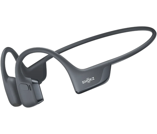 אוזניות שוקס ספורט אלחוטיות - פתוחות מתאימות לריצה עמידות למים - צבע שחור - SHOKZ OPENRUN PRO 2 Open-Ear