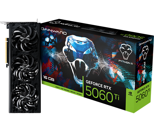 כרטיס מסך Gainward GeForce RTX 5060 Ti Python III 16GB GDDR7