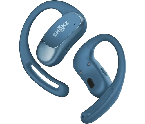 אוזניות שוקס ספורט אלחוטיות - פתוחות מתאימות לריצה עמידות למים - צבע כחול - SHOKZ OPENFIT AIR Open-Ear