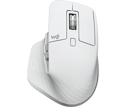 עכבר לוגיטק בלוטוס אלחוטי - ארגונומי שקט 8000DPI - אפור בהיר - Logitech Mx master 3s Wireless Bluetooth Pale Gray