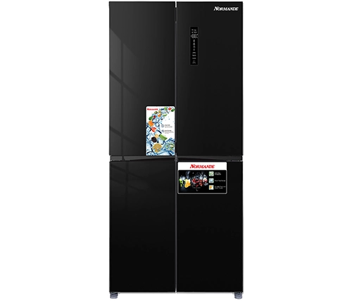 מקרר 4 דלתות 540 ליטר No Frost אינוורטר נורמנדה זכוכית שחורה Normande ND-920B – משלוח חינם